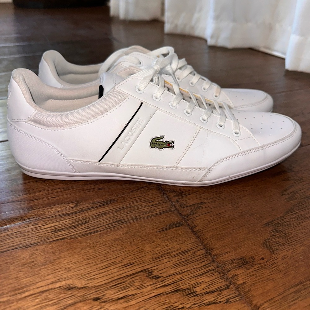 Lacoste Men's White Leather Sneakers